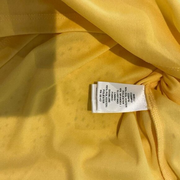 London Times Yellow Eyelet Dress Size 6 - Picture 3 of 3